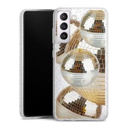 Silikon Glitter Case transparent-silber