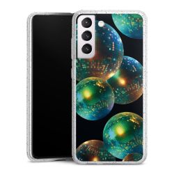 Silikon Glitter Case transparent-silber