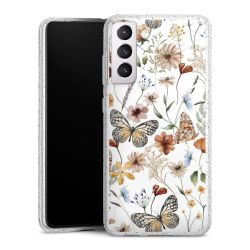 Silikon Glitter Case transparent-silber