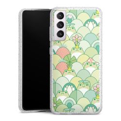 Silikon Glitter Case transparent-silber