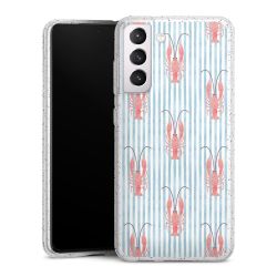 Silikon Glitter Case transparent-silber