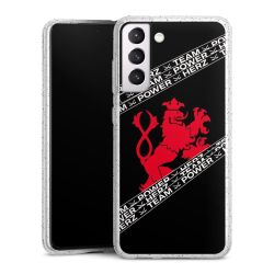 Silikon Glitter Case transparent-silber