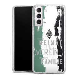 Silikon Glitter Case transparent-silber