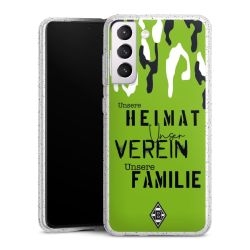 Silikon Glitter Case transparent-silber