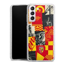 Silikon Glitter Case transparent-silber