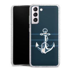 Silikon Glitter Case transparent-silber