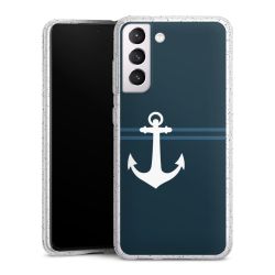 Silikon Glitter Case transparent-silber