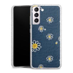 Silikon Glitter Case transparent-silber