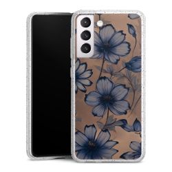 Silikon Glitter Case transparent-silber