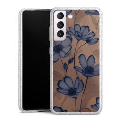 Silikon Glitter Case transparent-silber