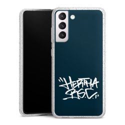 Silikon Glitter Case transparent-silber