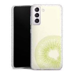 Silikon Glitter Case transparent-silber