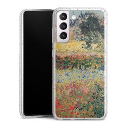 Silikon Glitter Case transparent-silber