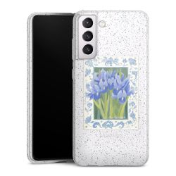 Silikon Glitter Case transparent-silber