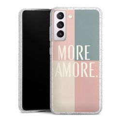 Silikon Glitter Case transparent-silber