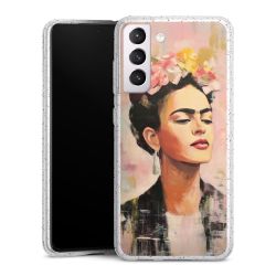 Silikon Glitter Case transparent-silber