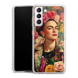 Silikon Glitter Case transparent-silber