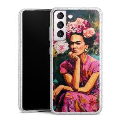 Silikon Glitter Case transparent-silber