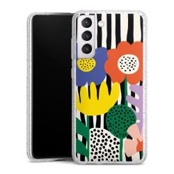 Silikon Glitter Case transparent-silber