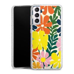 Silikon Glitter Case transparent-silber