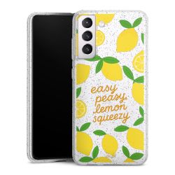 Silikon Glitter Case transparent-silber