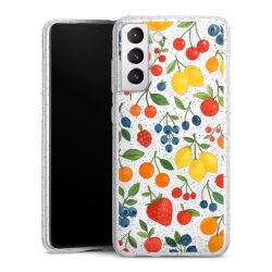 Silikon Glitter Case transparent-silber