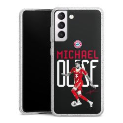 Silikon Glitter Case transparent-silber