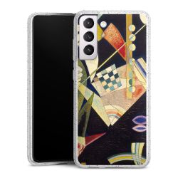 Silikon Glitter Case transparent-silber