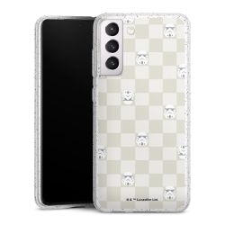 Silikon Glitter Case transparent-silber