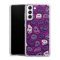 Silikon Glitter Case transparent-silber