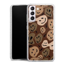 Silikon Glitter Case transparent-silber