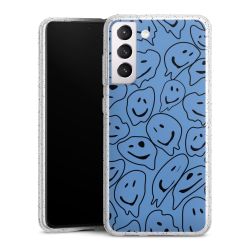 Silikon Glitter Case transparent-silber