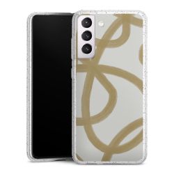 Silikon Glitter Case transparent-silber