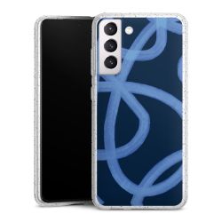 Silikon Glitter Case transparent-silber