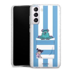 Silikon Glitter Case transparent-silber