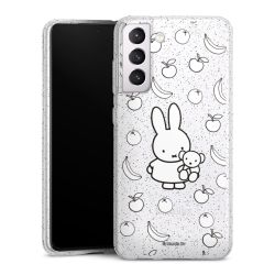 Silikon Glitter Case transparent-silber