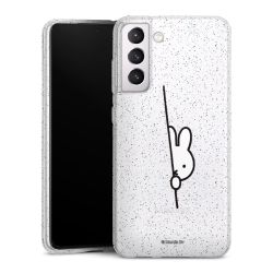 Silikon Glitter Case transparent-silber