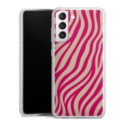 Silikon Glitter Case transparent-silber