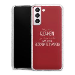 Silikon Glitter Case transparent-silber