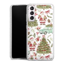 Silikon Glitter Case transparent-silber