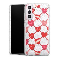 Silikon Glitter Case transparent-silber