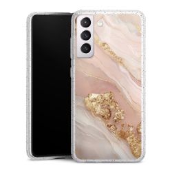 Silikon Glitter Case transparent-silber