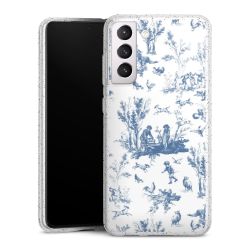 Silikon Glitter Case transparent-silber