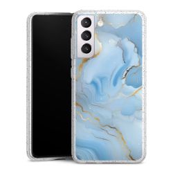 Silikon Glitter Case transparent-silber