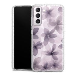 Silikon Glitter Case transparent-silber