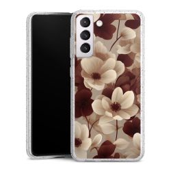 Silikon Glitter Case transparent-silber