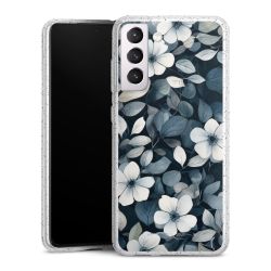 Silikon Glitter Case transparent-silber