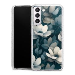 Silikon Glitter Case transparent-silber