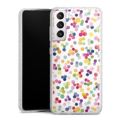 Silikon Glitter Case transparent-silber