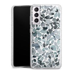 Silikon Glitter Case transparent-silber